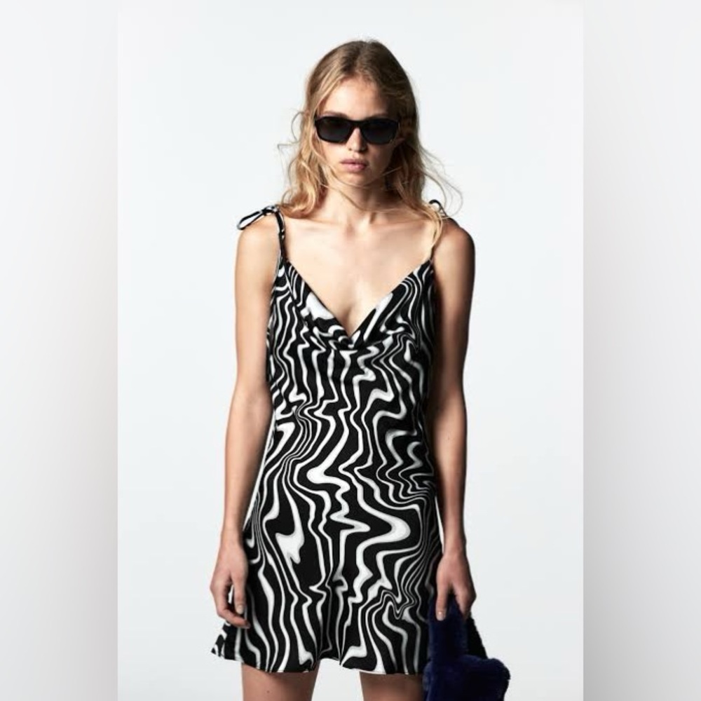 Zara S Short Print Dress